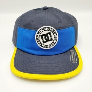 DC Shoes Flexible Visor Blue & Yellow Snap…